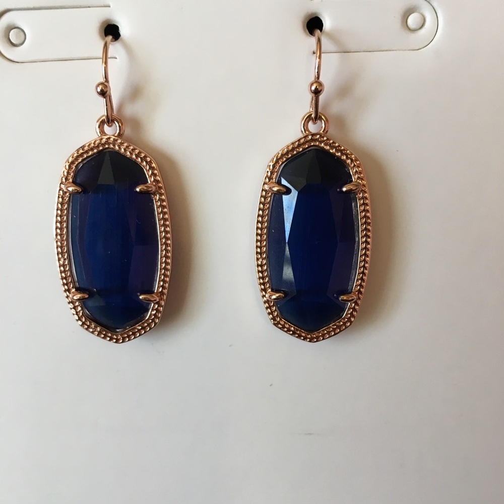 Navy Dani drop Kendra Scott earrings